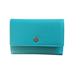 Valentina Aqua Textured Women's Wallet New In Box